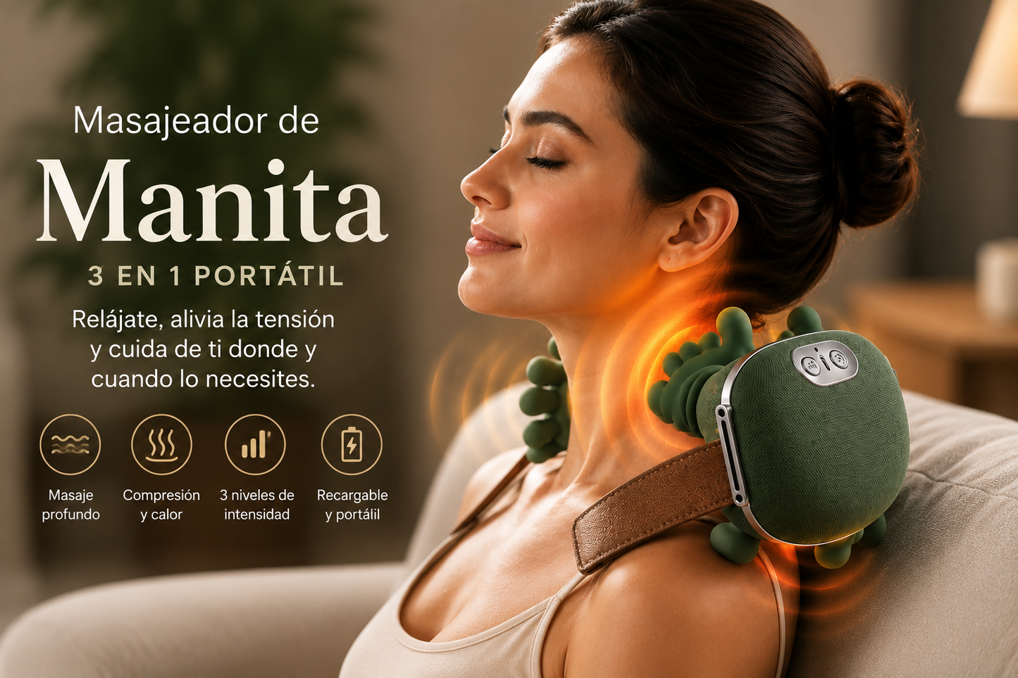 Masajeador de Manita 3 en 1 portatil