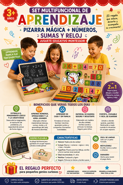 SET MULTIFUNCIONAL MONTESSORI 2 EN 1 PARA EL DIA DEL NIÑO